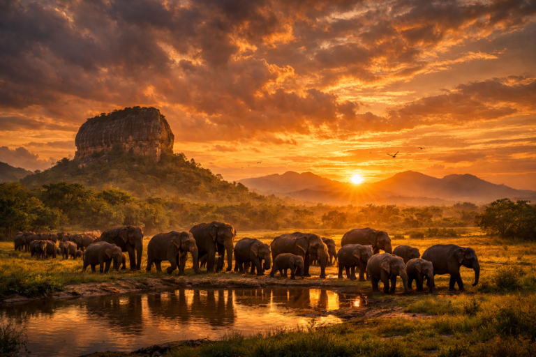 The Sri Lankan Leopard and Elephant.
