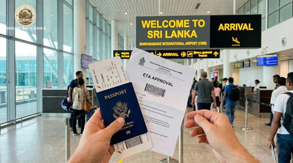 Entering Sri Lanka Airport with Approved ETA Visa and Passport