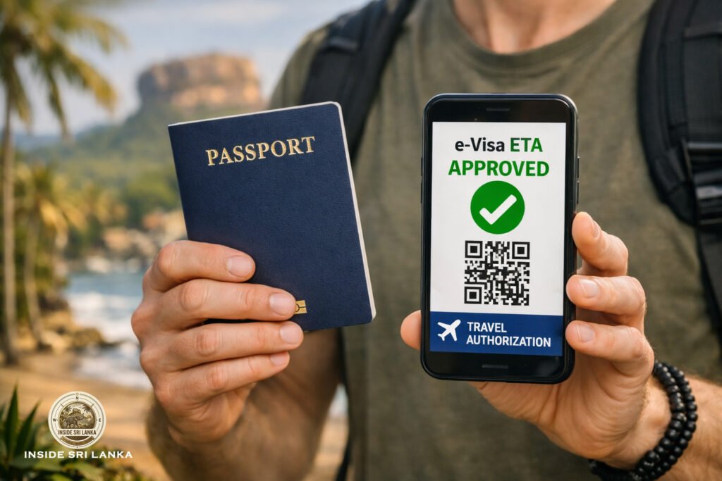 Applying for a Sri Lanka ETA visa online.