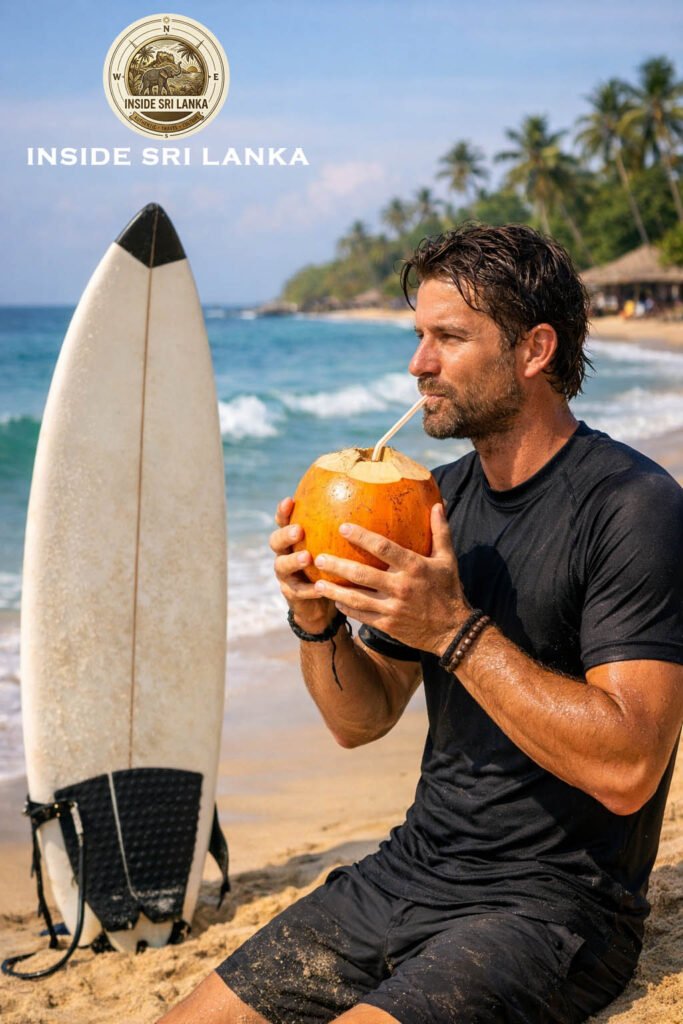 drinking coconut